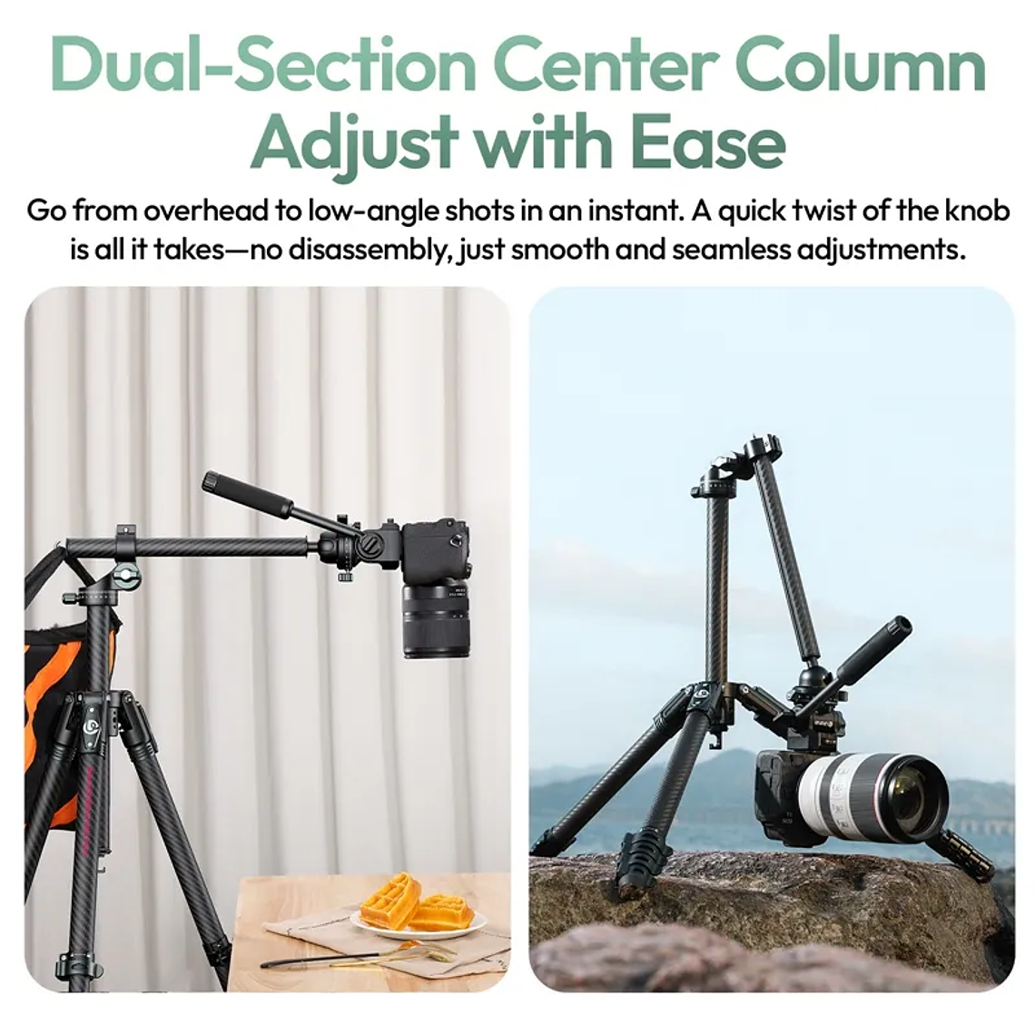 Ulanzi Trípode Multifuncional JJ05 Glide GO Travel  T140 6