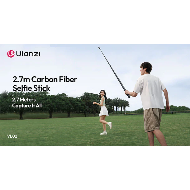 Ulanzi VL02 Barra Selfie 2,7m Fibra de Carbono Sumergible - T096 7