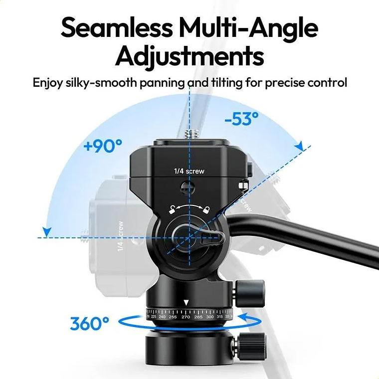 Ulanzi U-190II Cabezal Fluido Para Video Con Equilibrio de Cabezal 3