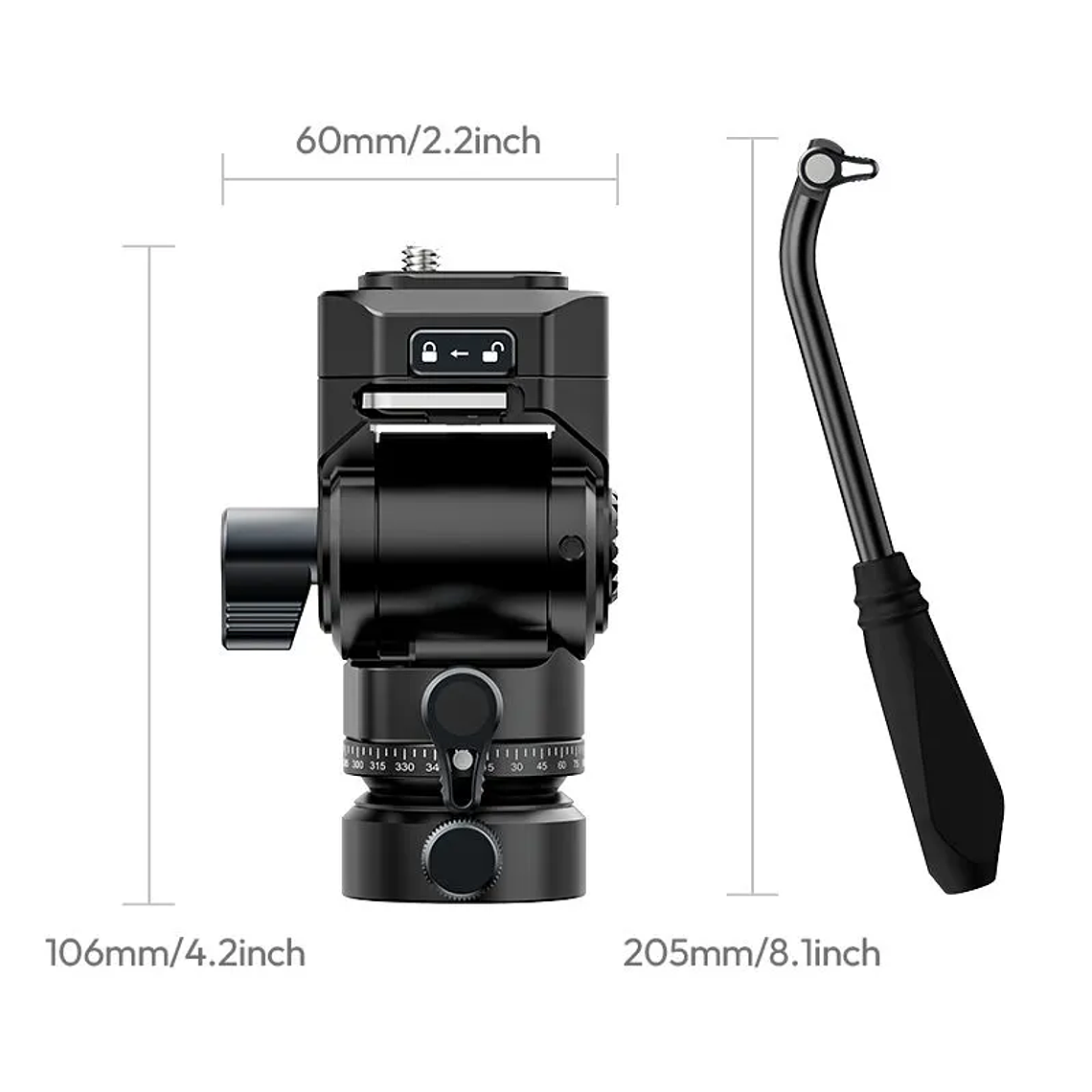 Ulanzi U-190II Cabezal Fluido Para Video Con Equilibrio de Cabezal 10