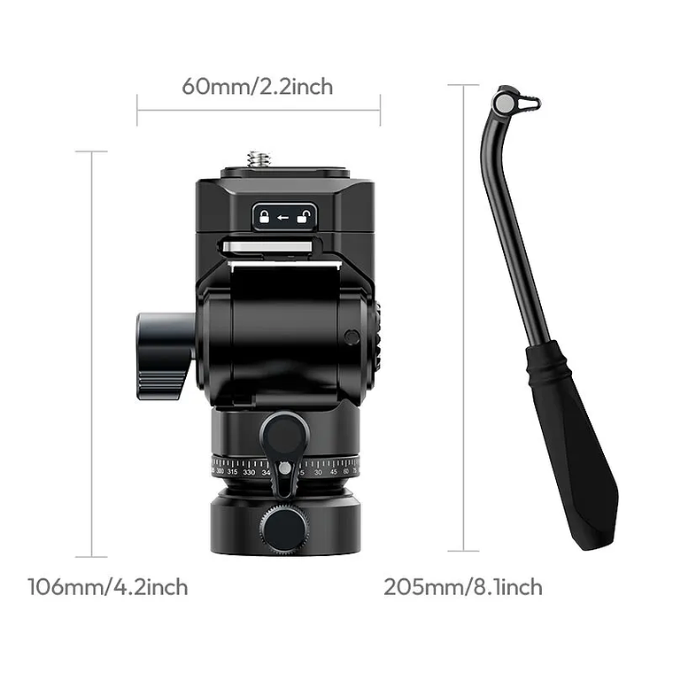 Ulanzi U-190II Cabezal Fluido Para Video Con Equilibrio de Cabezal 10