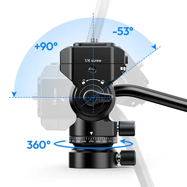 Ulanzi U-190II Cabezal Fluido Para Video Con Equilibrio de Cabezal 12