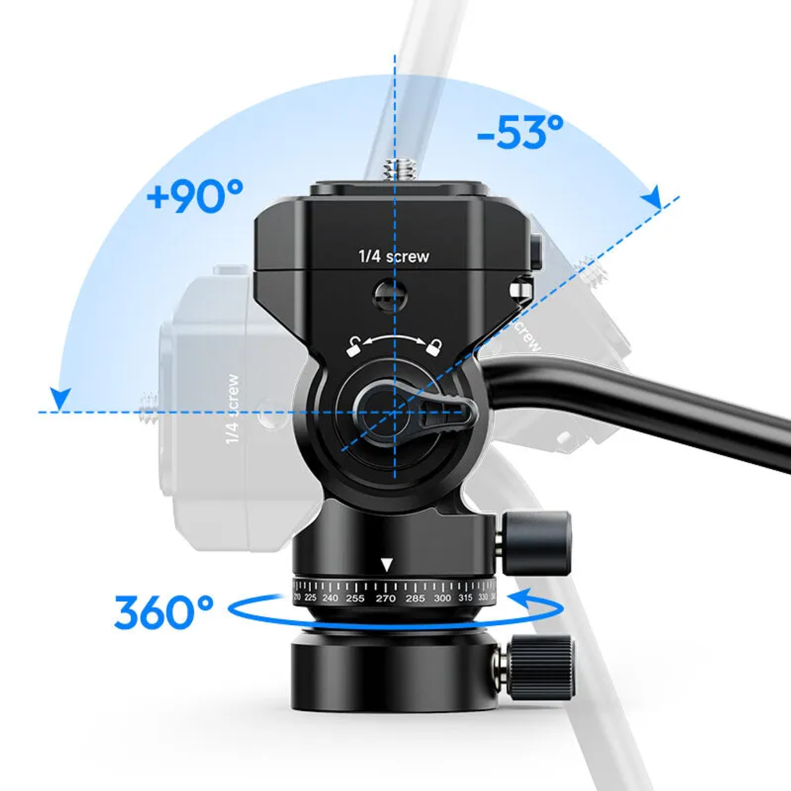 Ulanzi U-190II Cabezal Fluido Para Video Con Equilibrio de Cabezal 12