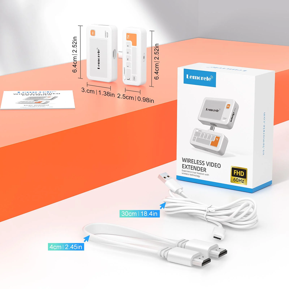 Lemorele P400 Wireless HDMI Multiples Transmisiones 1080P HD 5