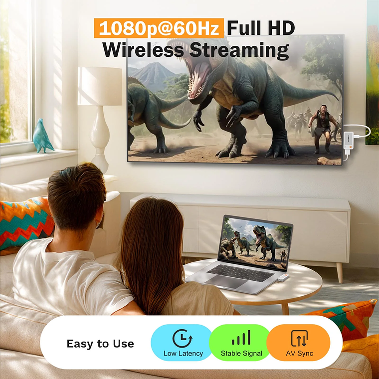 Lemorele P400 Wireless HDMI Multiples Transmisiones 1080P HD 8