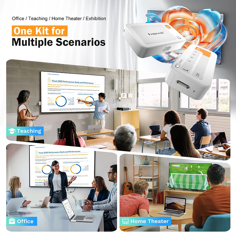 Lemorele P400 Wireless HDMI Multiples Transmisiones 1080P HD 10