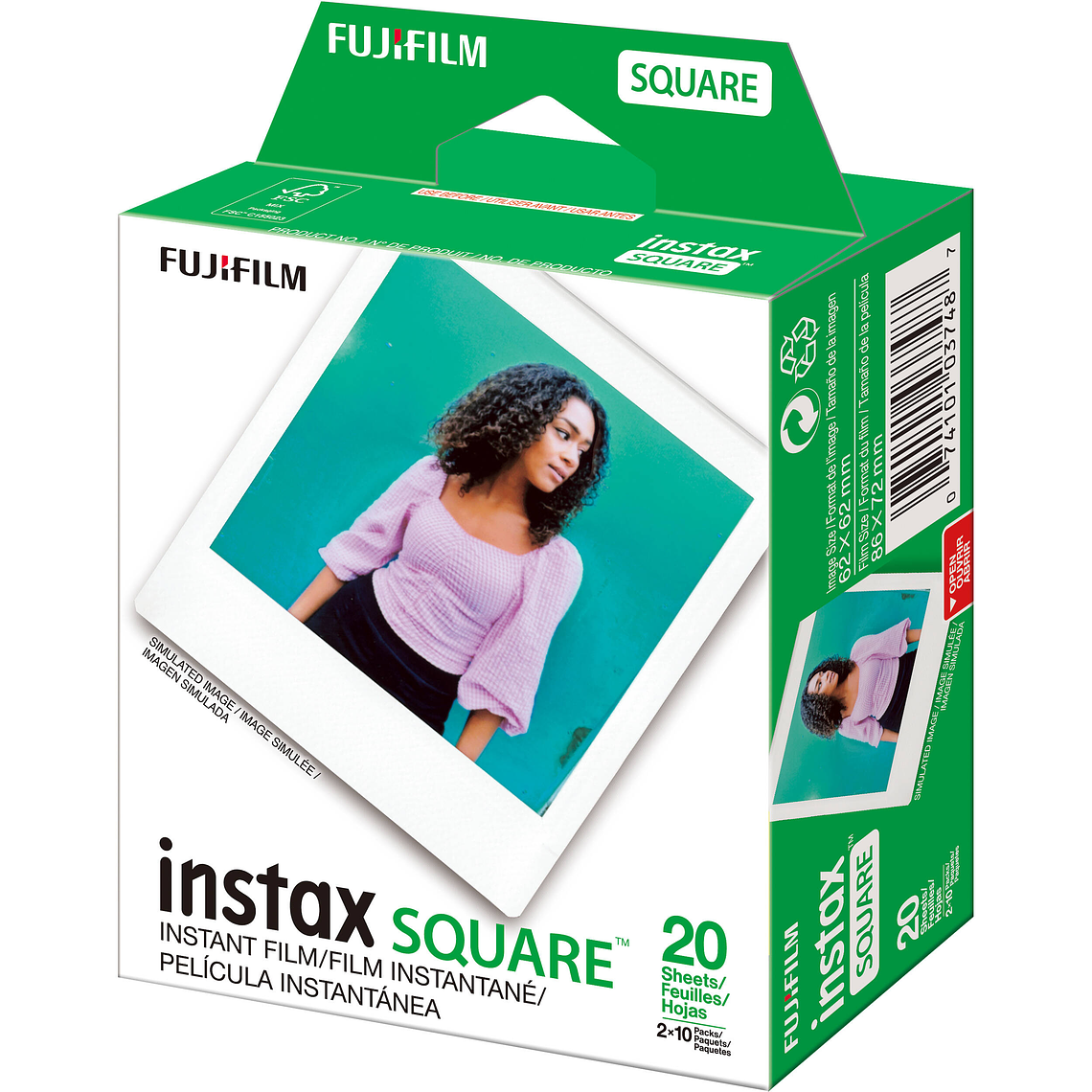 Fujifilm instax SQUARE Film Instantaneo 20 Fotos 1