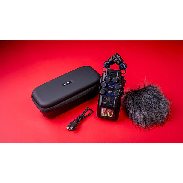 Zoom H6studio Grabadora Portátil de 6 pistas Con Grabación en 32‑Bit Float 12