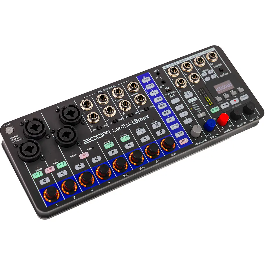 Zoom LiveTrak L6max Mezcladora y grabadora portátil de 12 canales 1