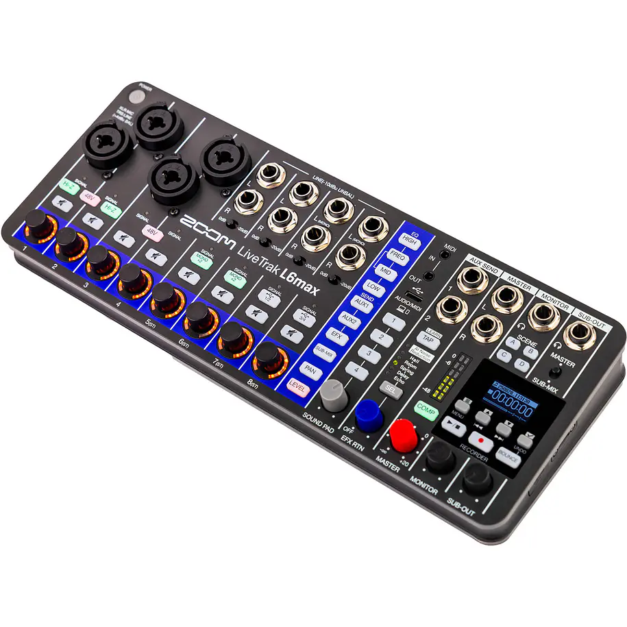 Zoom LiveTrak L6max Mezcladora y grabadora portátil de 12 canales 11