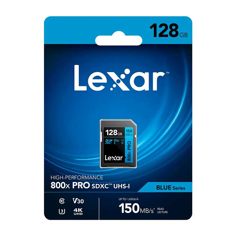 Lexar Tarjeta Memoria Lexar 128GB SDXC 800XPRO V30 UHS-I 150MB/s 6