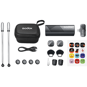Godox Cube-SL Kit 2 Micrófono Inalámbrico Doble Con Conector lightning
