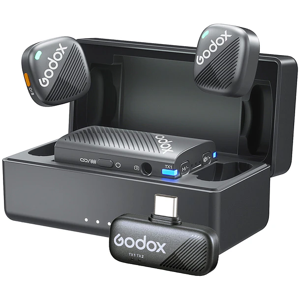 Godox Cube-C Combo Kit 1 Micrófono Doble Para Cámaras y USB-C 29