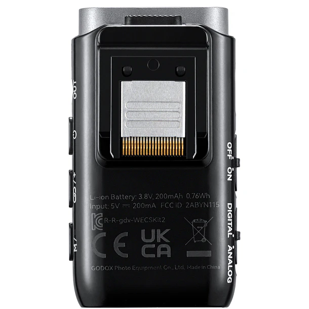 Godox WEC-S Kit 2 Micrófono Doble Para Cámaras Sony y Dispositivos Móviles 6