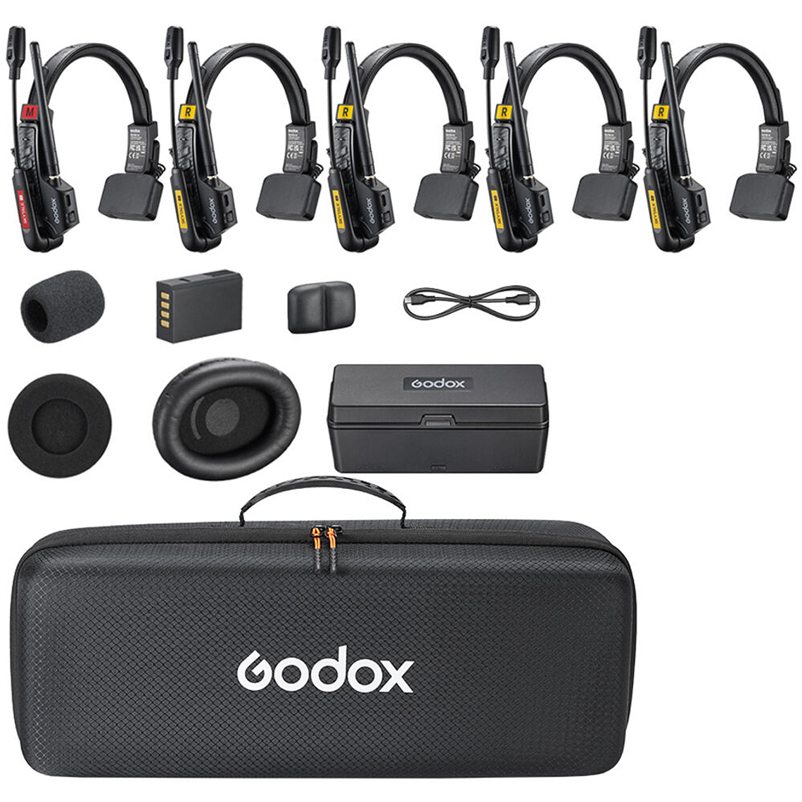 Godox SkyTalk Air 5S Sistema de Intercomunicación Inalámbrico Para 5 Personas 7