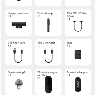 Boya BY-BOYA MAGIC 02 Mini Micrófono Inalámbric Transformable Al-Powered