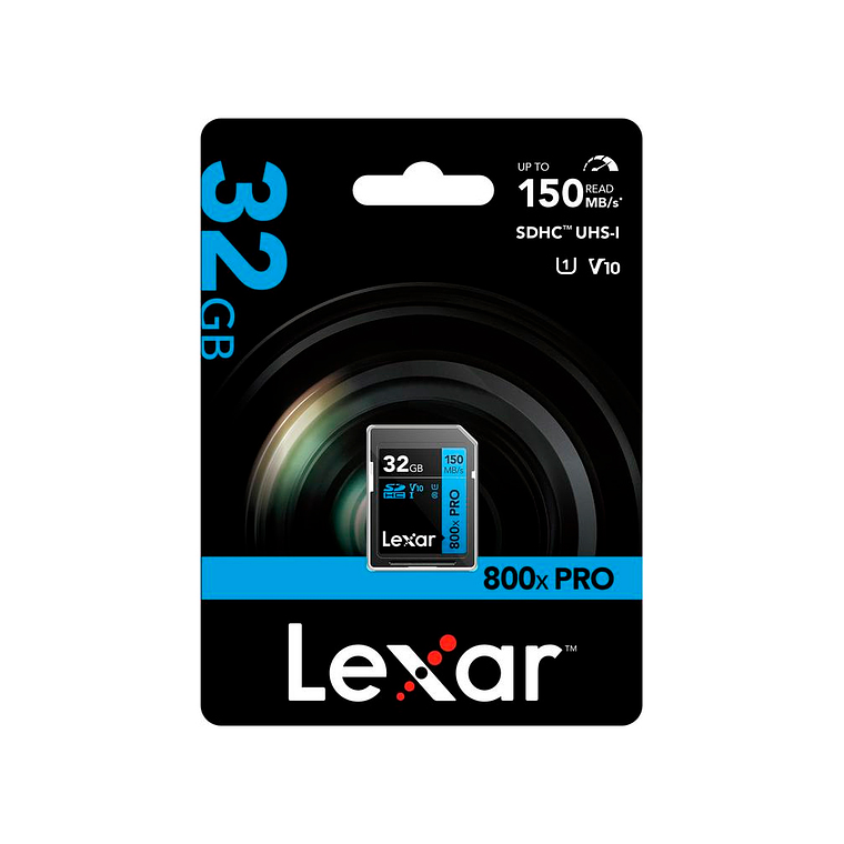 Lexar 32GB 800x PRO SDHC-UHS-I V-10 (1) 150mb/S 2