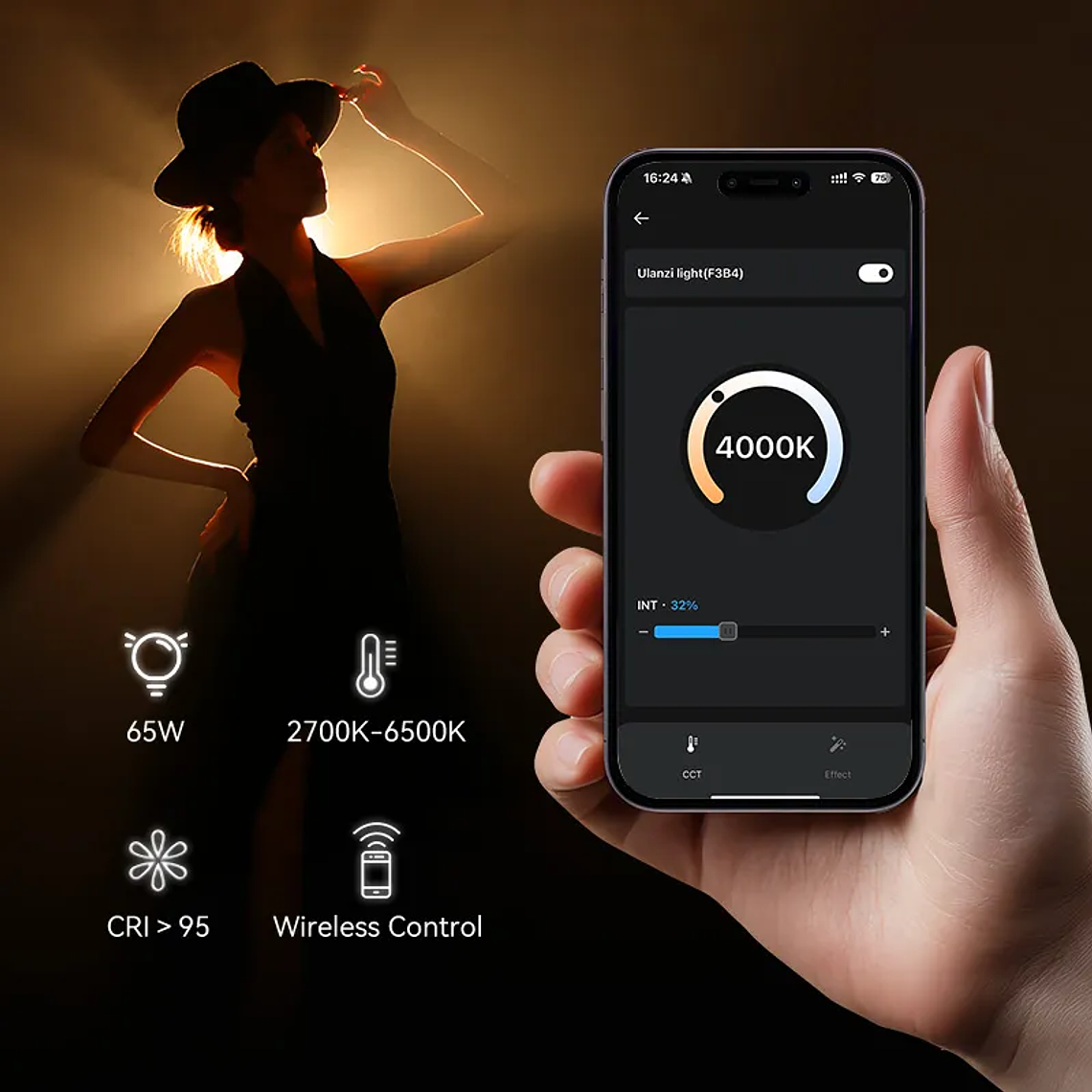 Ulanzi EC65 Luz Led Bicolor Portátil Para Video de 65W  L187 5