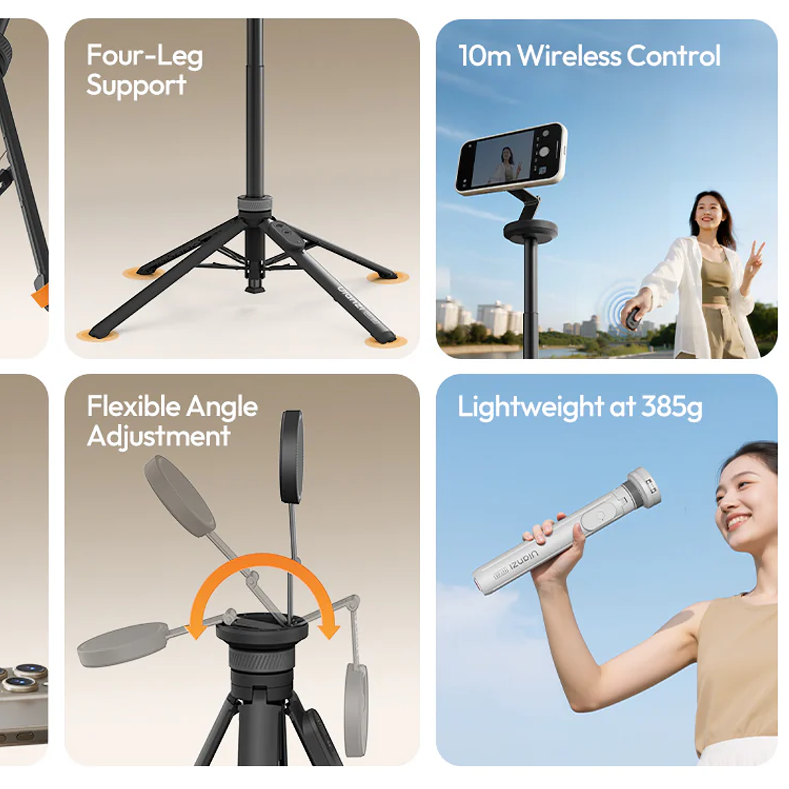 Ulanzi MT85 Trípode Pop-Up Magsafe Apertura Automatica (color Negro)  T122 11