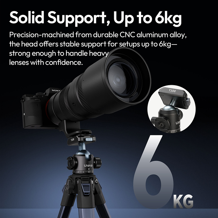 Ulanzi T100 UKA Cabezal de Bola Con Liberación Rápida   C062 8