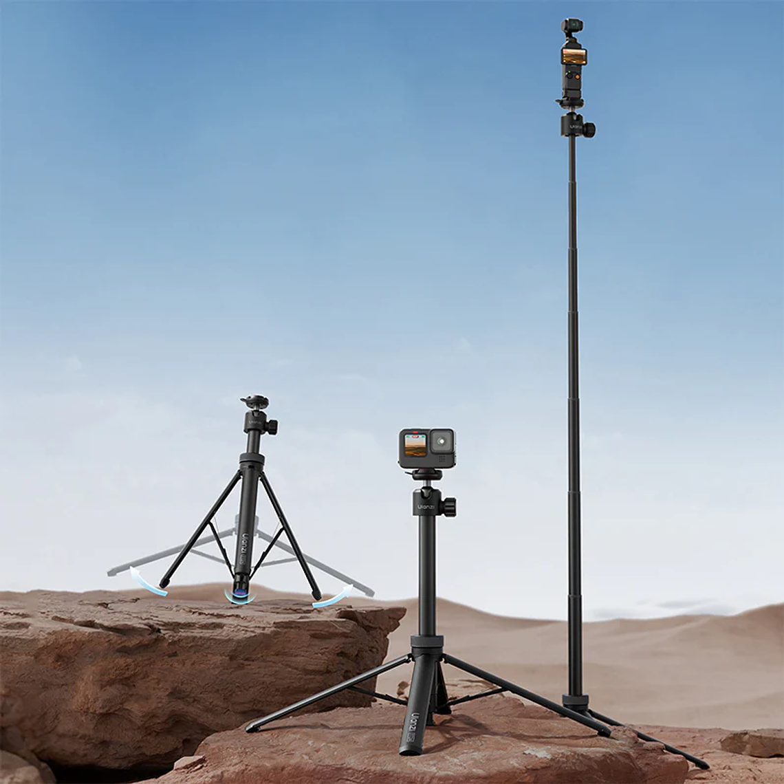 Ulanzi TT24 Cka Barra Selfie y Mini Trípode Con Galleta Desmontable S044 19