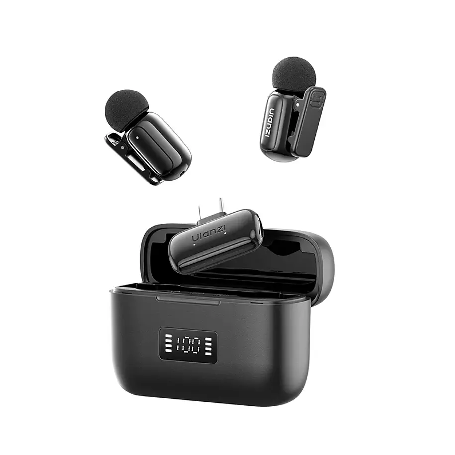 Ulanzi A200 Mini Micrófono Lavalier Doble USB-C A046 Negro 4