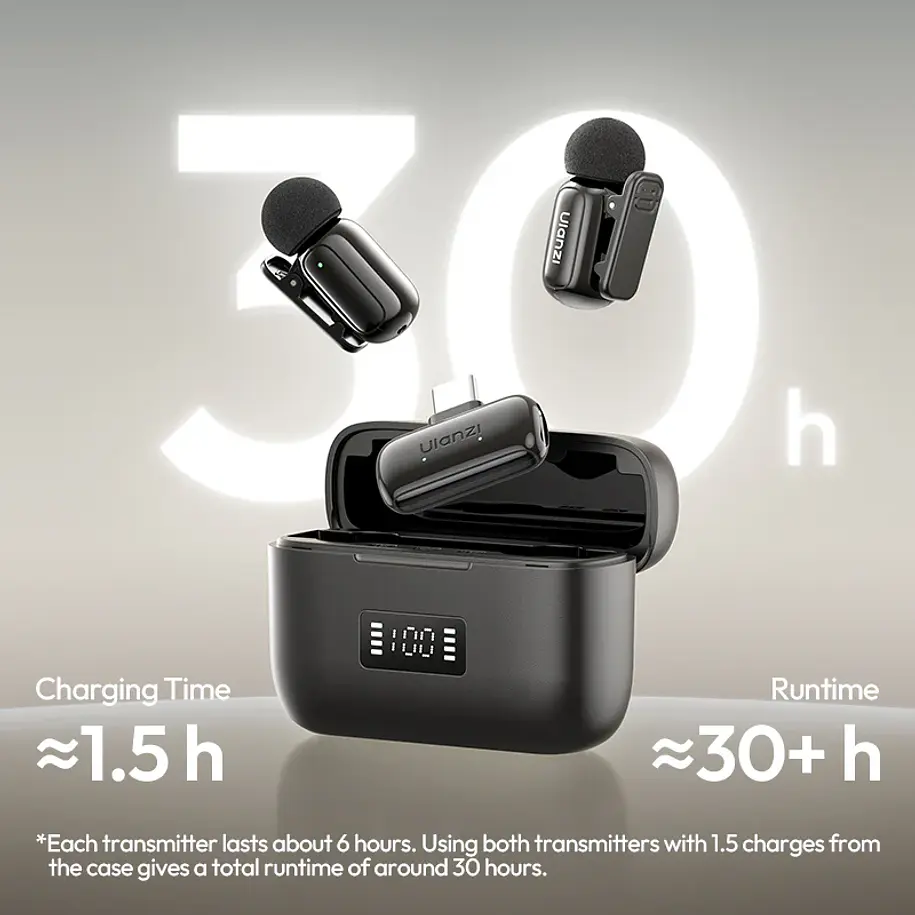 Ulanzi A200 Mini Micrófono Lavalier Doble USB-C A046 Negro 19
