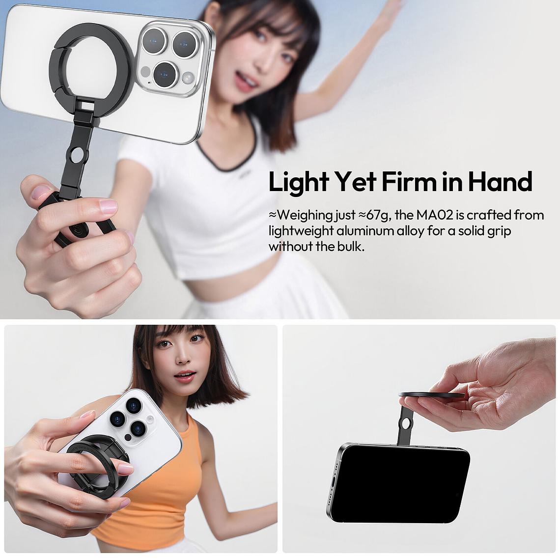 Ulanzi MA02 MagLock Soporte Dual Magnético Para Teléfonos en Trípode M067 26