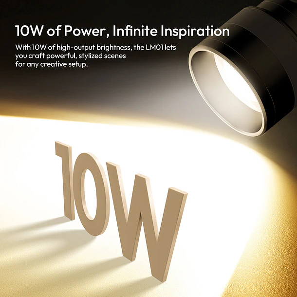 Ulanzi LM01 Photography Luz Led Recargable Con Proyector de Gobos L219 13