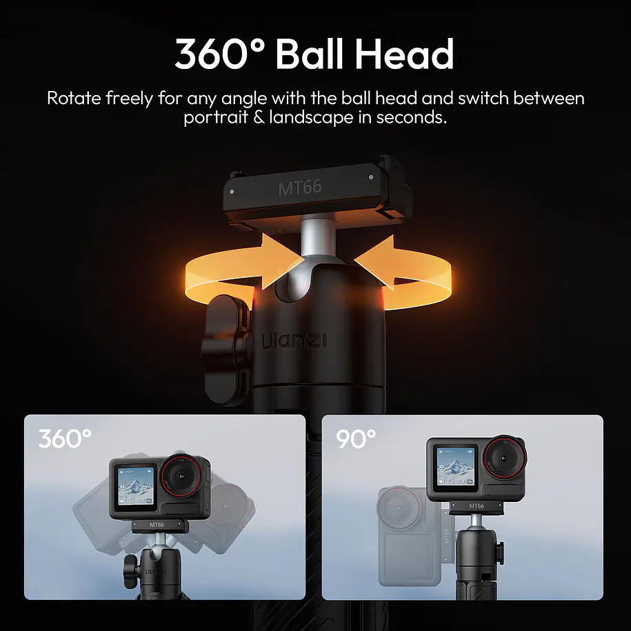 Ulanzi MT66 ClipMate Trípode Con Acople Rápido Para  DJI Action  S041 5
