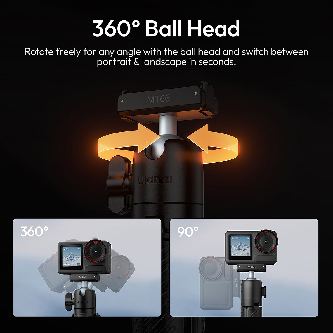 Ulanzi MT66 ClipMate Trípode Con Acople Rápido Para  DJI Action  S041 5