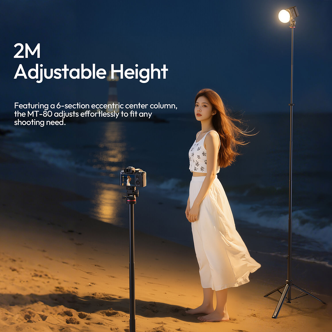 Ulanzi MT-80 Auto-Open Trípode de 2,1 Metros de Altura T171A 18