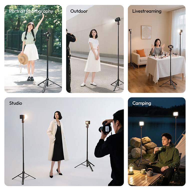 Ulanzi MT-80 Auto-Open Trípode de 2,1 Metros de Altura T171A 19