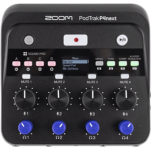 Zoom PodTrak P4next Grabadora Portátil Multitrack Podcast Recorder