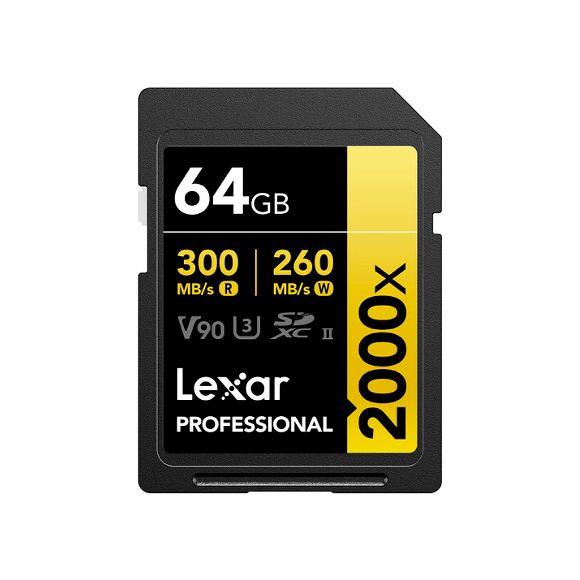 LEXAR SD 64GB 2000X SDXC UHS-II V90 300/260mb GOLD /208574 1