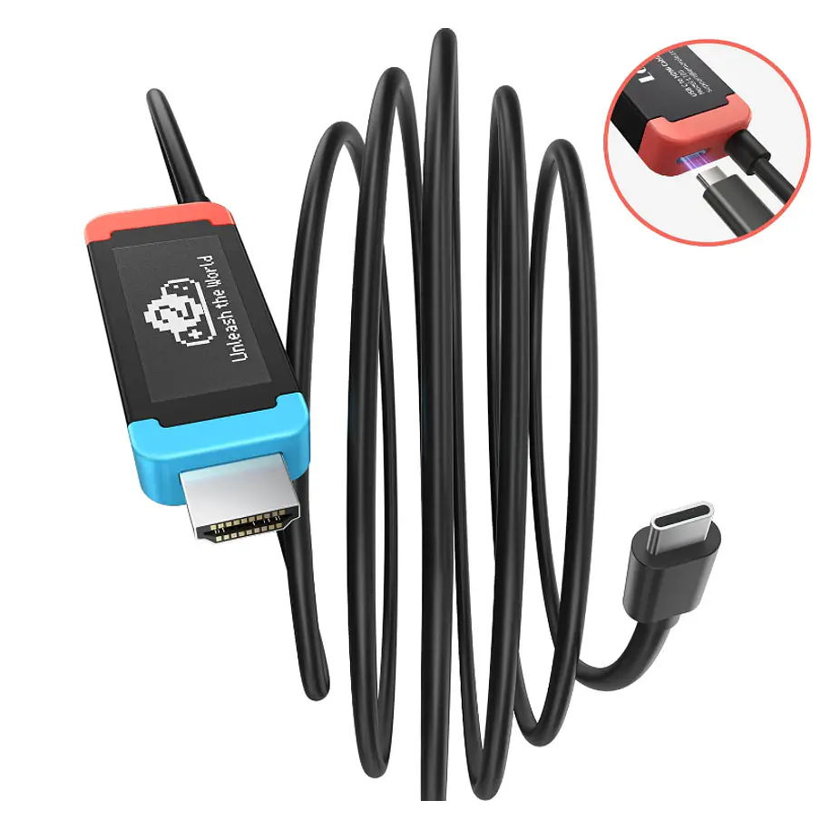 Lemorele L100 Cable USB-C a HDMI Para Nintendo Switch 2 2