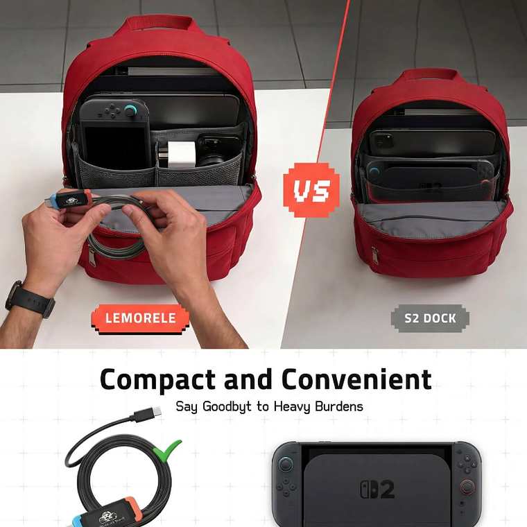 Lemorele L100 Cable USB-C a HDMI Para Nintendo Switch 2 4