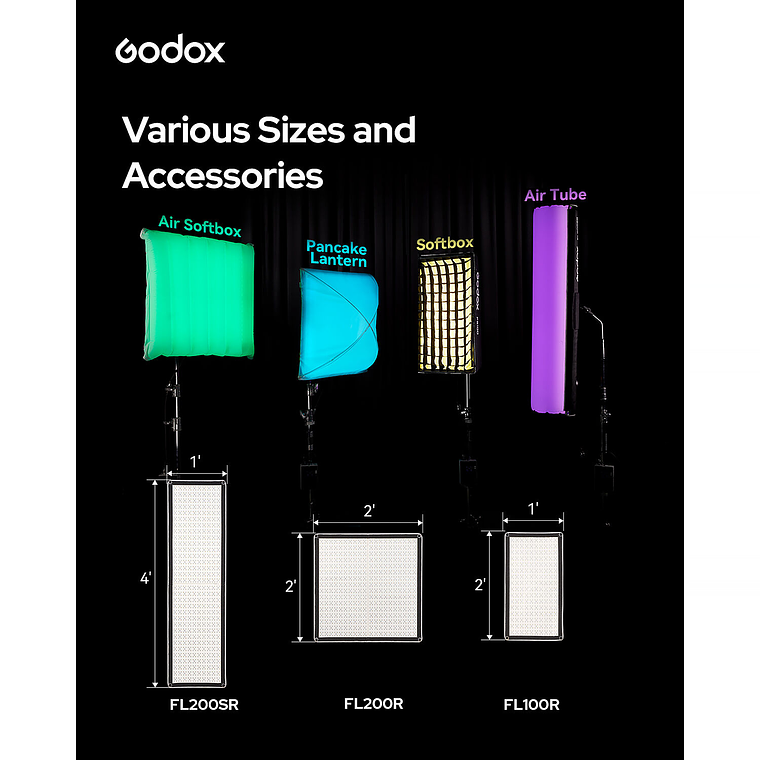 Godox FL200R K1 Luz Led Flexible RGB 61x61 3