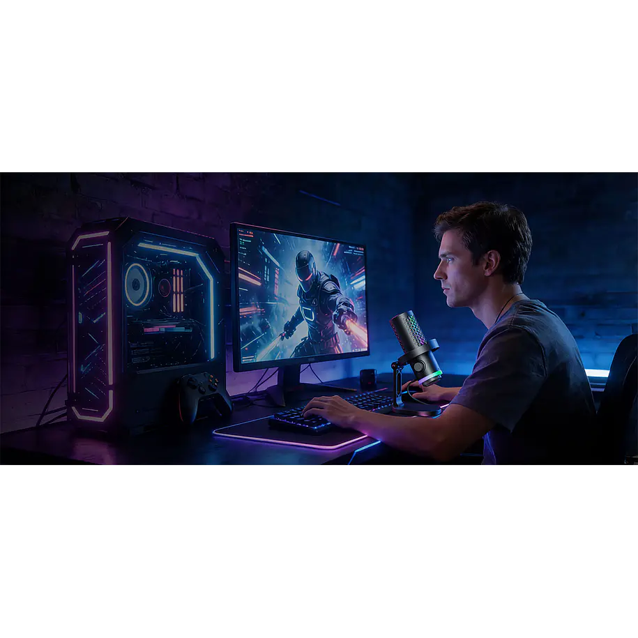 Boya Castmic G40 Micrófono Con Luces RGB y Cancelación de Ruido USB 3