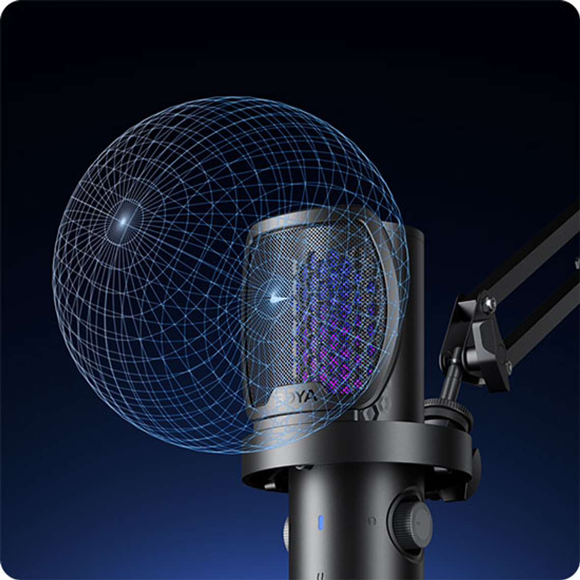 Boya Castmic G40 Micrófono Con Luces RGB y Cancelación de Ruido USB 8