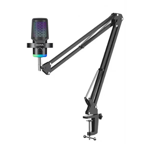 Boya Castmic G40B Micrófono Con Brazo, Luces RGB y Cancelación de Ruido USB 1
