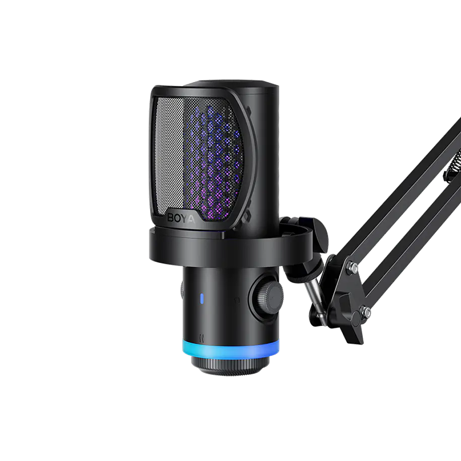 Boya Castmic G40B Micrófono Con Brazo, Luces RGB y Cancelación de Ruido USB 7