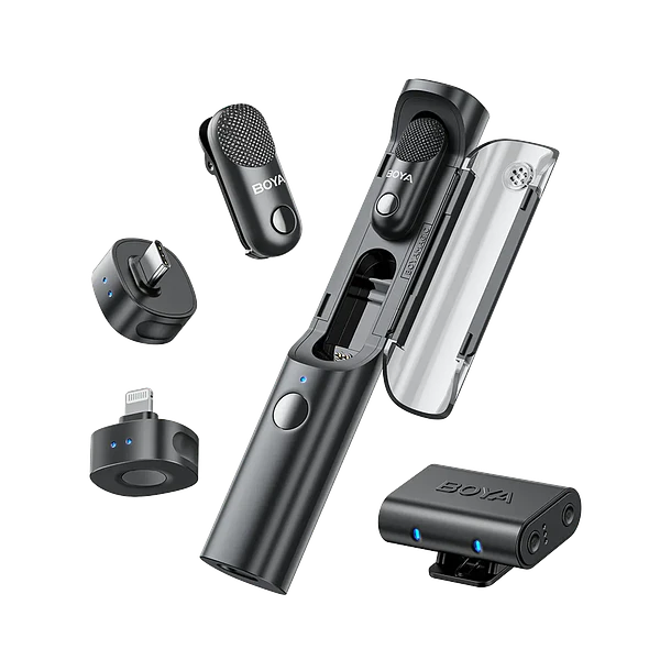 Boya BY-BOYA MAGIC 01 Micrófono Multifunción, Escritorio y Solapa Doble USB-C / Lightning y Trípode 1