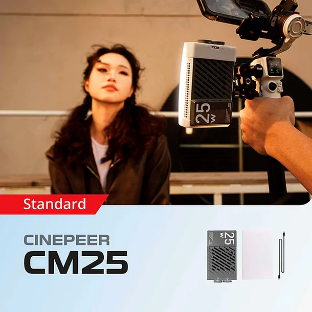 Zhiyun Cinepeer CM25 Luz Led Portátil 25w  3360 Lux Bicolor 5