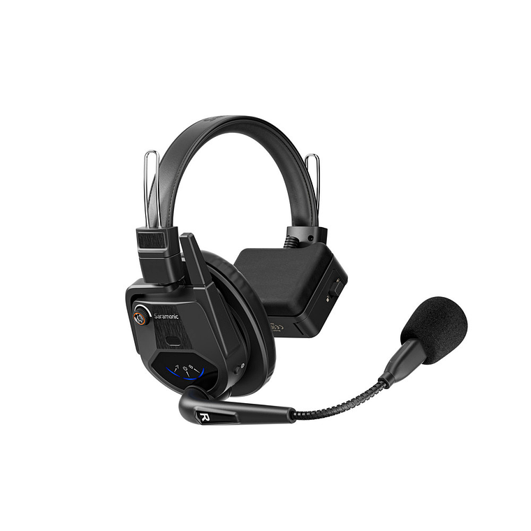 Saramonic WiTalk9-9S Sistema de intercomunicación inalámbrico avanzado para 9 personas, dúplex completo, con auriculares monoauriculares de 1,9 GHz. 3