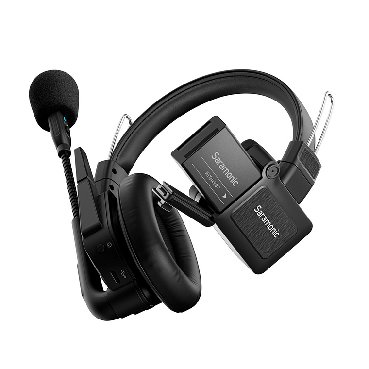 Saramonic WiTalk9-9S Sistema de intercomunicación inalámbrico avanzado para 9 personas, dúplex completo, con auriculares monoauriculares de 1,9 GHz. 10