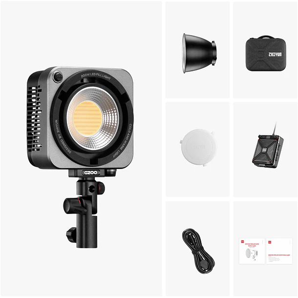 Zhiyun Molus G200 Bi-Color LED Luz Potente de 200W 12
