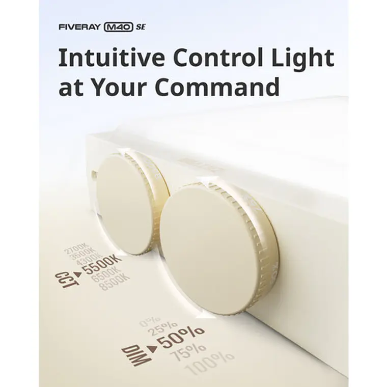 Zhiyun Fiveray M40 SE Combo Luz LED Bi-Color COMBO Kit 10