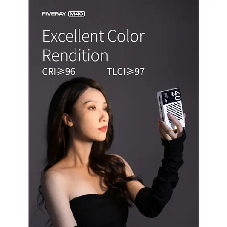 Zhiyun FIVERAY M40 de 40 W Luz LED Bi-Color de bolsillo de gran potencia 11