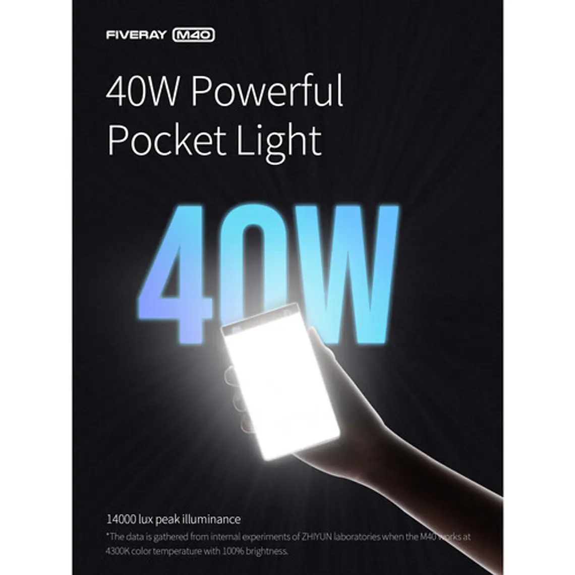 Zhiyun FIVERAY M40 de 40 W Luz LED Bi-Color de bolsillo de gran potencia 17